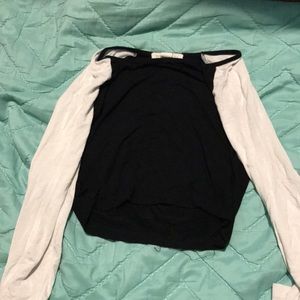 Black and white forever21 crop top